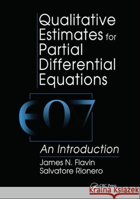 Qualitative Estimates for Partial Differential Equations: An Introduction Rionero, S. 9780367448790 CRC Press