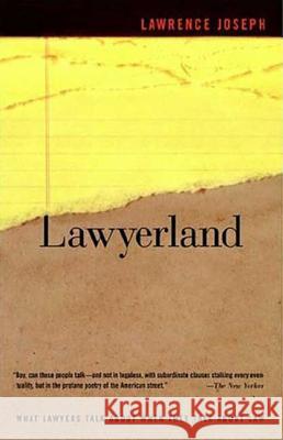 Lawyerland: An Unguarded, Street-Level Look at Law & Lawyers Today Lawrence Joseph 9780374529871 Farrar Straus Giroux