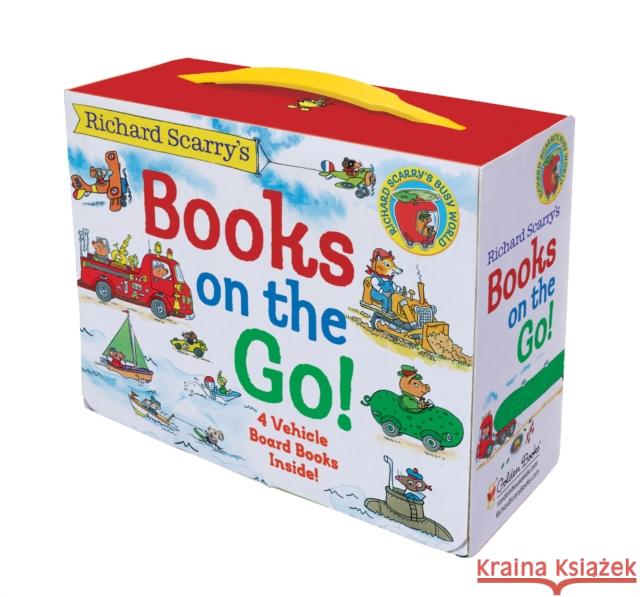 Richard Scarry's Books on the Go: 4 Board Books Scarry, Richard 9780375875229 Golden Books