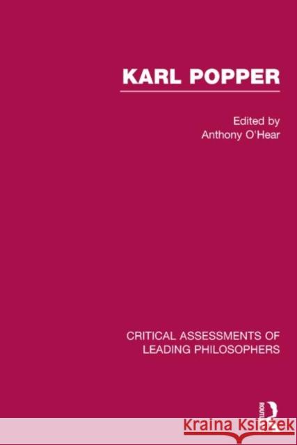 Karl Popper Anthony O'Hear 9780415180412 Routledge