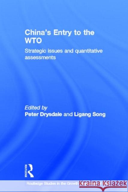 China's Entry into the World Trade Organisation Peter Drysdale Ligang Song 9780415241014