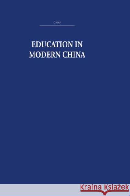 Education in Modern China R.F. Price R.F. Price  9780415361675 Taylor & Francis