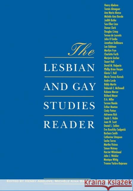 The Lesbian and Gay Studies Reader Henry Abelove 9780415905190