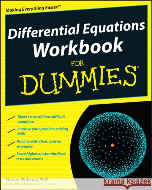 Differential Equations Workbook for Dummies Holzner, Steven 9780470472019 0