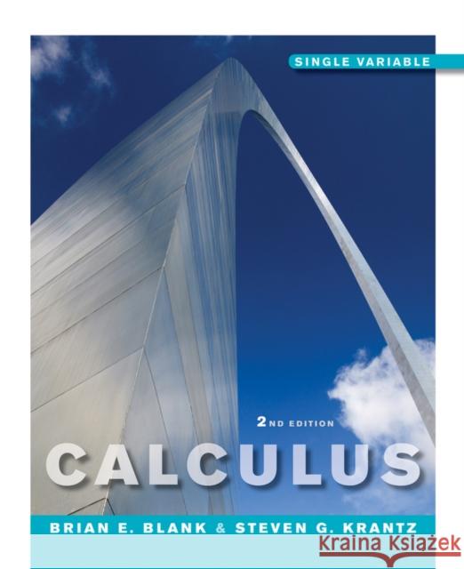 Calculus: Single Variable Blank, Brian E. 9780470601983