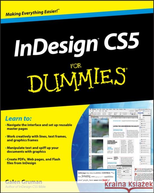 InDesign CS5 for Dummies Gruman, Galen 9780470614495 0