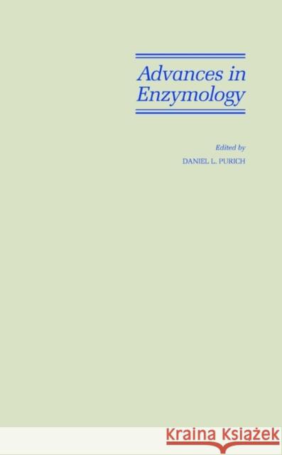 Advances in Enzymology and Related Areas of Molecular Biology, Volume 72, Part a: Amino Acid Metabolism Purich, Daniel L. 9780471246435