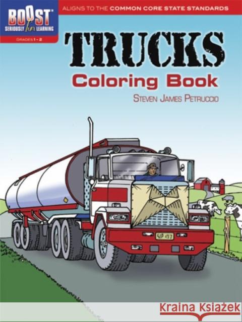 Trucks Coloring Book Petruccio, Steven James 9780486494111 Dover Publications