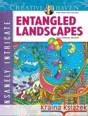 Creative Haven Insanely Intricate Entangled Landscapes Coloring Book Angela Porter 9780486806983 Dover Publications