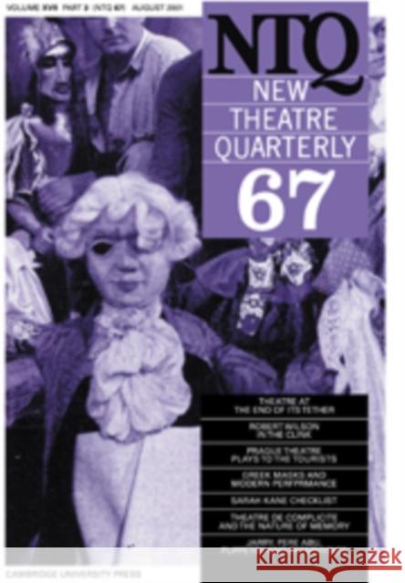 New Theatre Quarterly 67: Volume 17, Part 3 Clive Barker (Rose Bruford College, London), Simon Trussler 9780521002806