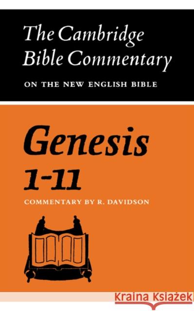 Genesis 1-11 Robert Davidson Robert Davidson Robert Davidson 9780521097604 Cambridge University Press