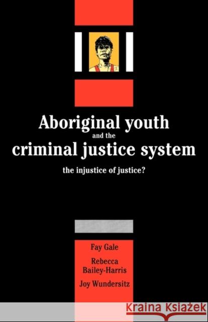 Aboriginal Youth and the Criminal Justice System: The Injustice of Justice? Gale, Fay 9780521125987 Cambridge University Press