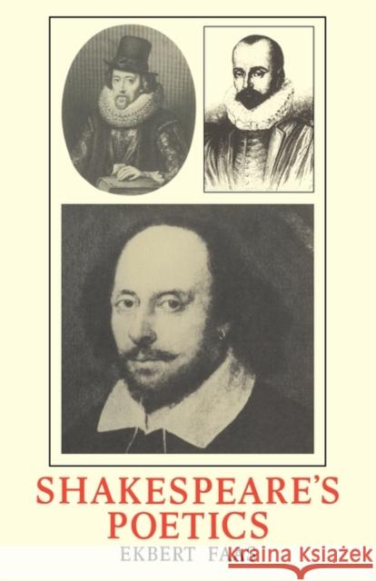 Shakespeare's Poetics Ekbert Faas 9780521134873 Cambridge University Press