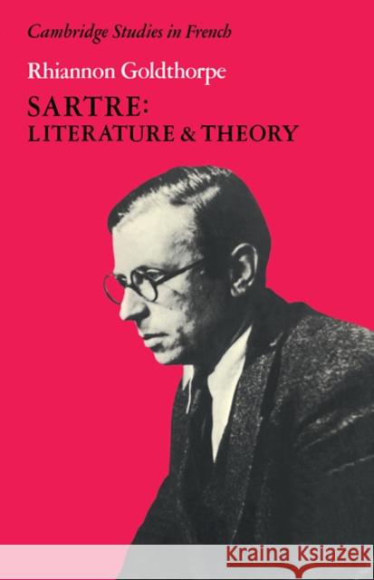 Sartre: Literature and Theory Rhiannon Goldthorpe Michael Sheringham 9780521338783