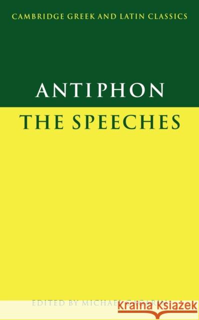 Antiphon: The Speeches Michael Gagarin Antiphon                                 Michael Gagarin 9780521389310 Cambridge University Press