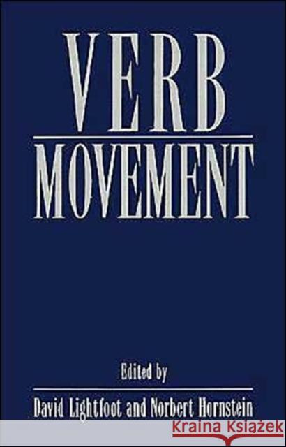 Verb Movement David Lightfoot Norbert Hornstein 9780521456616 Cambridge University Press
