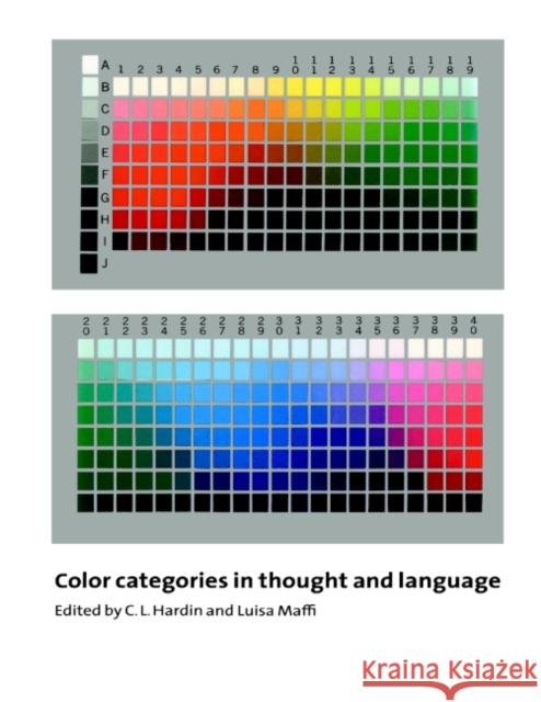 Color Categories in Thought and Language C. L. Hardin Luisa Maffi 9780521498005 Cambridge University Press