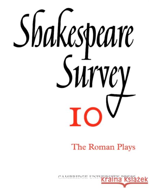 Shakespeare Survey Allardyce Nicoll Jonathan Bate Michael Dobson 9780521523462 Cambridge University Press