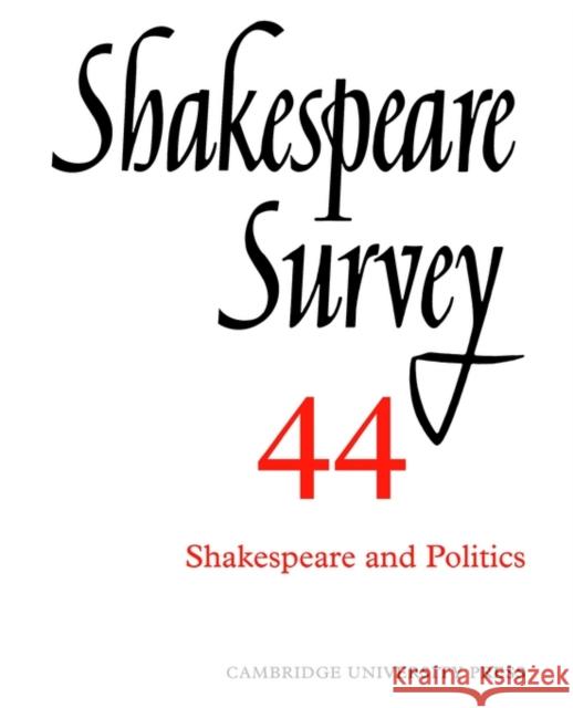 Shakespeare Survey Stanley Wells Jonathan Bate Michael Dobson 9780521523837