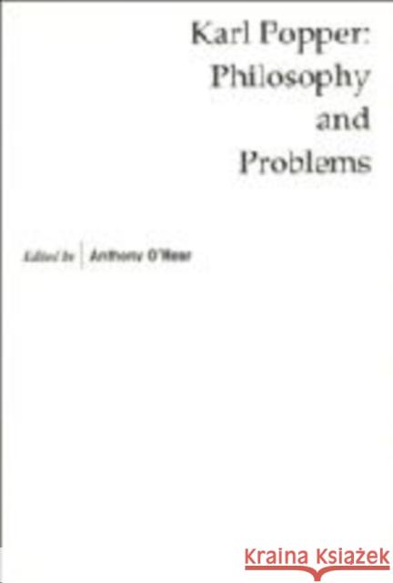 Karl Popper O'Hear, Anthony 9780521558150 Cambridge University Press