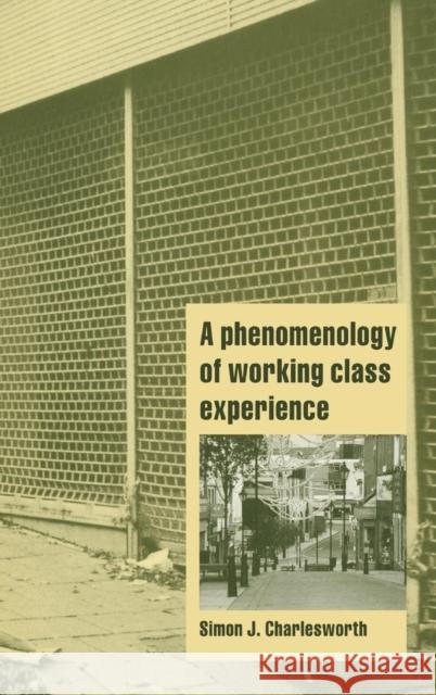 A Phenomenology of Working-Class Experience Simon J. Charlesworth Steven Seidman Jeffrey C. Alexander 9780521650663