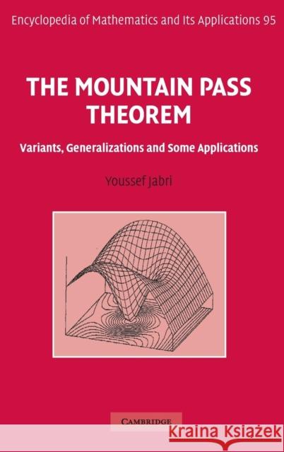 The Mountain Pass Theorem: Variants, Generalizations and Some Applications Jabri, Youssef 9780521827218 Cambridge University Press