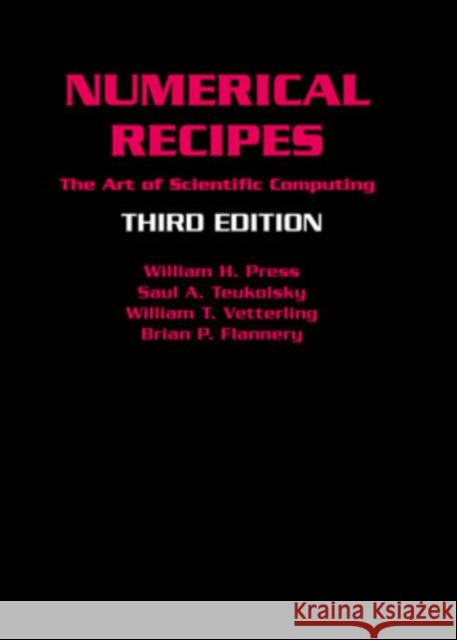 Numerical Recipes: The Art of Scientific Computing Press, William H. 9780521880688 Cambridge University Press