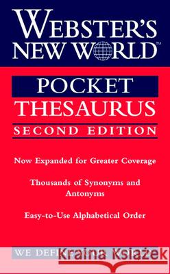 Webster's New World Pocket Thesaurus, Second Edition Charlton Laird 9780544987203 Webster's New World