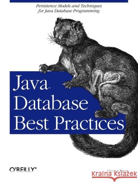 Java Database Best Practices George Reese 9780596005221 O'Reilly Media