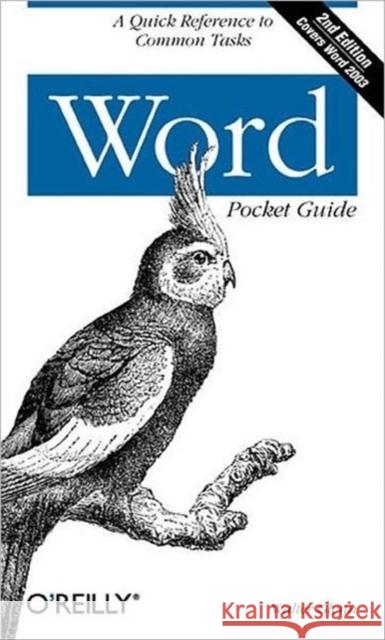 Word Pocket Guide Walter J. Glenn 9780596006846 O'Reilly Media
