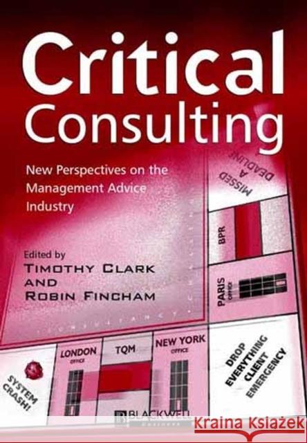 Critical Consulting: New Perspectives on the Management Advice Industry Clark, Timothy 9780631218203