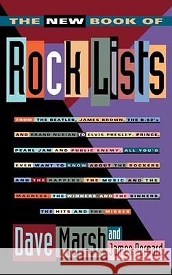 The New Book of Rock Lists Dave Marsh, James Bernard 9780671787004 Simon & Schuster