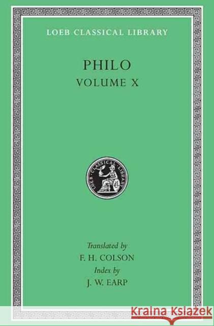 Philo Volume X Philo 9780674994171 Harvard University Press