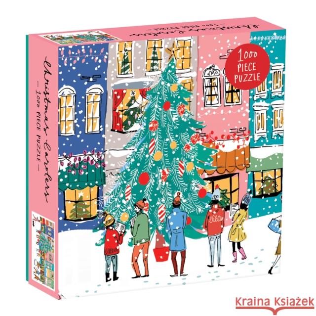 Christmas Carolers Square Boxed 1000 Piece Puzzle Galison 9780735356856