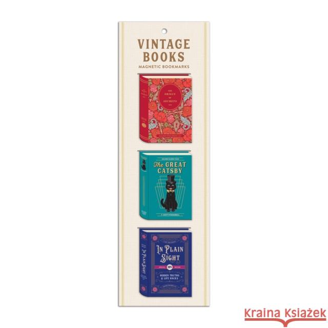 Vintage Books Shaped Magnetic Bookmarks Galison 9780735366886