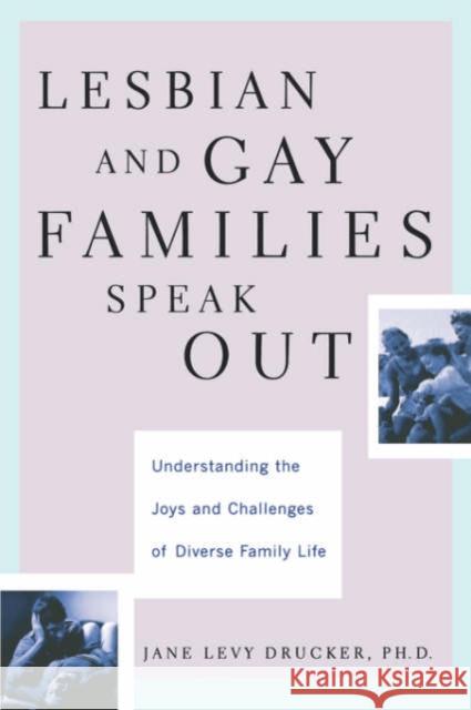 Lesbian and Gay Families Speak Out: Understanding the Joys and Challenges of Diverse Family Life Jane Drucker Harold M. Schulweis 9780738204666 Perseus Publishing
