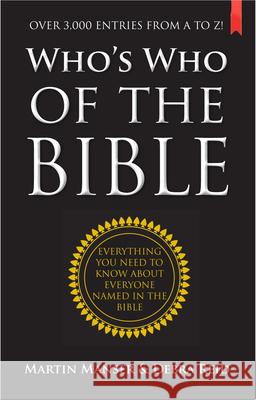 Who's Who of the Bible Manser, Martin H. 9780745955186