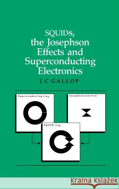 Squids, the Josephson Effects and Superconducting Electronics Gallop, J. C. 9780750300513 TAYLOR & FRANCIS LTD