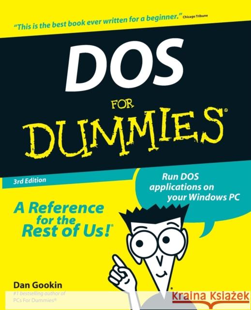 DOS For Dummies 3e Gookin, Dan 9780764503610