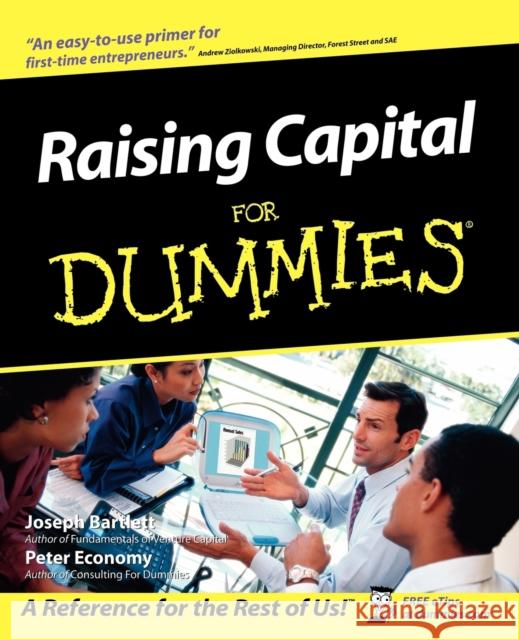 Raising Capital For Dummies Joseph W. Bartlett Peter Economy Rich Tennant 9780764553530 For Dummies