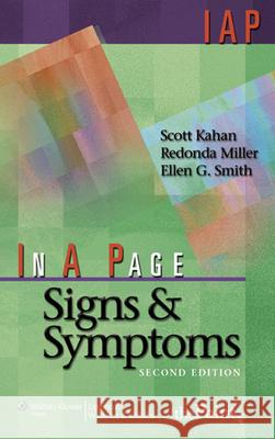 Signs and Symptoms Kahan, Scott 9780781770439 Lippincott Williams & Wilkins