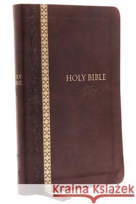 KJV, Thinline Bible, Standard Print, Imitation Leather, Brown, Indexed, Red Letter Edition, Comfort Print Thomas Nelson 9780785218517