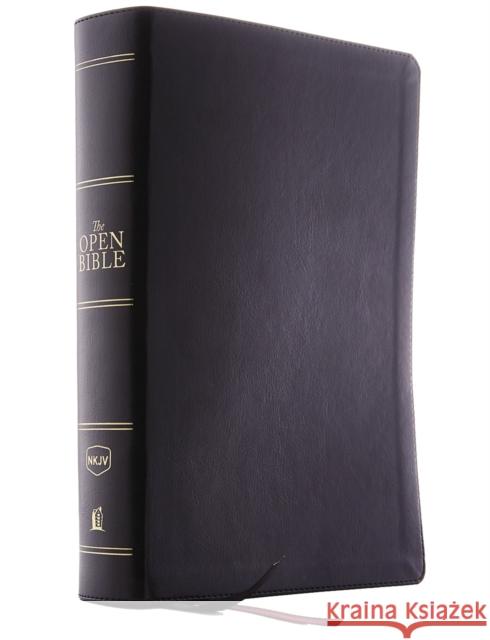 The NKJV, Open Bible, Black Leathersoft, Red Letter, Comfort Print: Complete Reference System Thomas Nelson 9780785222361