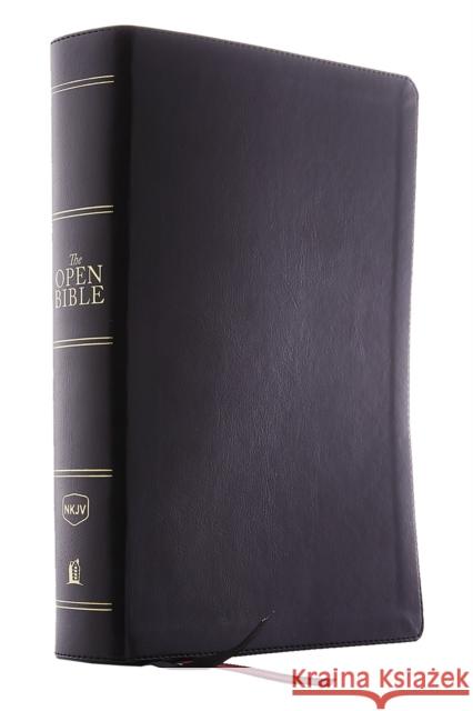 The NKJV, Open Bible, Imitation Leather, Black, Indexed, Red Letter Edition, Comfort Print: Complete Reference System Thomas Nelson 9780785222378 Thomas Nelson