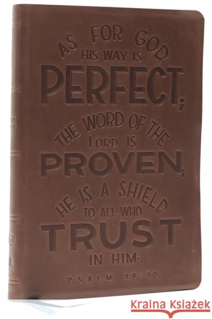 NKJV, Thinline Bible, Verse Art Cover Collection, Genuine Leather, Brown, Red Letter, Comfort Print: Holy Bible, New King James Version Thomas Nelson 9780785242499