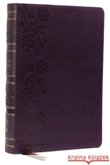 Nkjv, Single-Column Wide-Margin Reference Bible, Leathersoft, Purple, Red Letter, Comfort Print: Holy Bible, New King James Version  9780785248682 Thomas Nelson