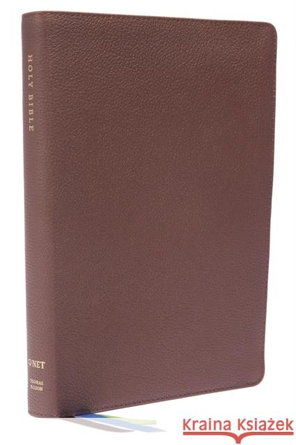 Net Bible, Thinline Large Print, Genuine Leather, Brown, Thumb Indexed, Comfort Print: Holy Bible Thomas Nelson 9780785253532