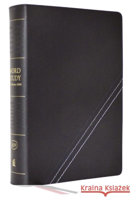 KJV, Word Study Reference Bible, Bonded Leather, Black, Red Letter, Thumb Indexed, Comfort Print: 2,000 Keywords that Unlock the Meaning of the Bible Thomas Nelson 9780785294962