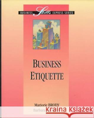Business Etiquette Marjorie Brody Barbara Pachter 9780786303236 McGraw-Hill Companies