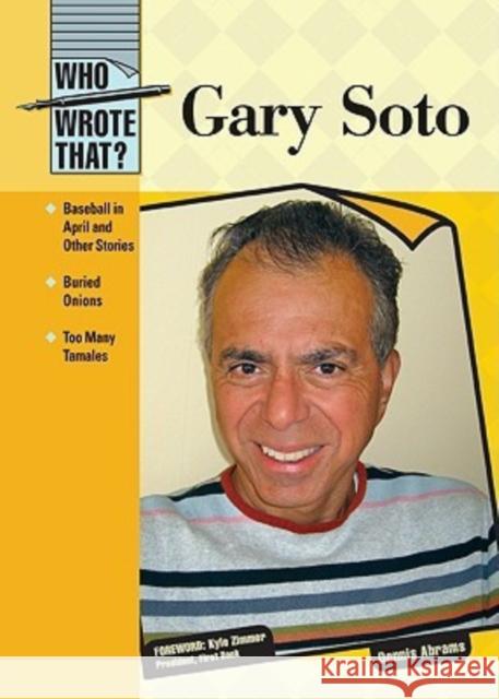 Gary Soto Kyle Zimmer 9780791095294 Chelsea House Publications